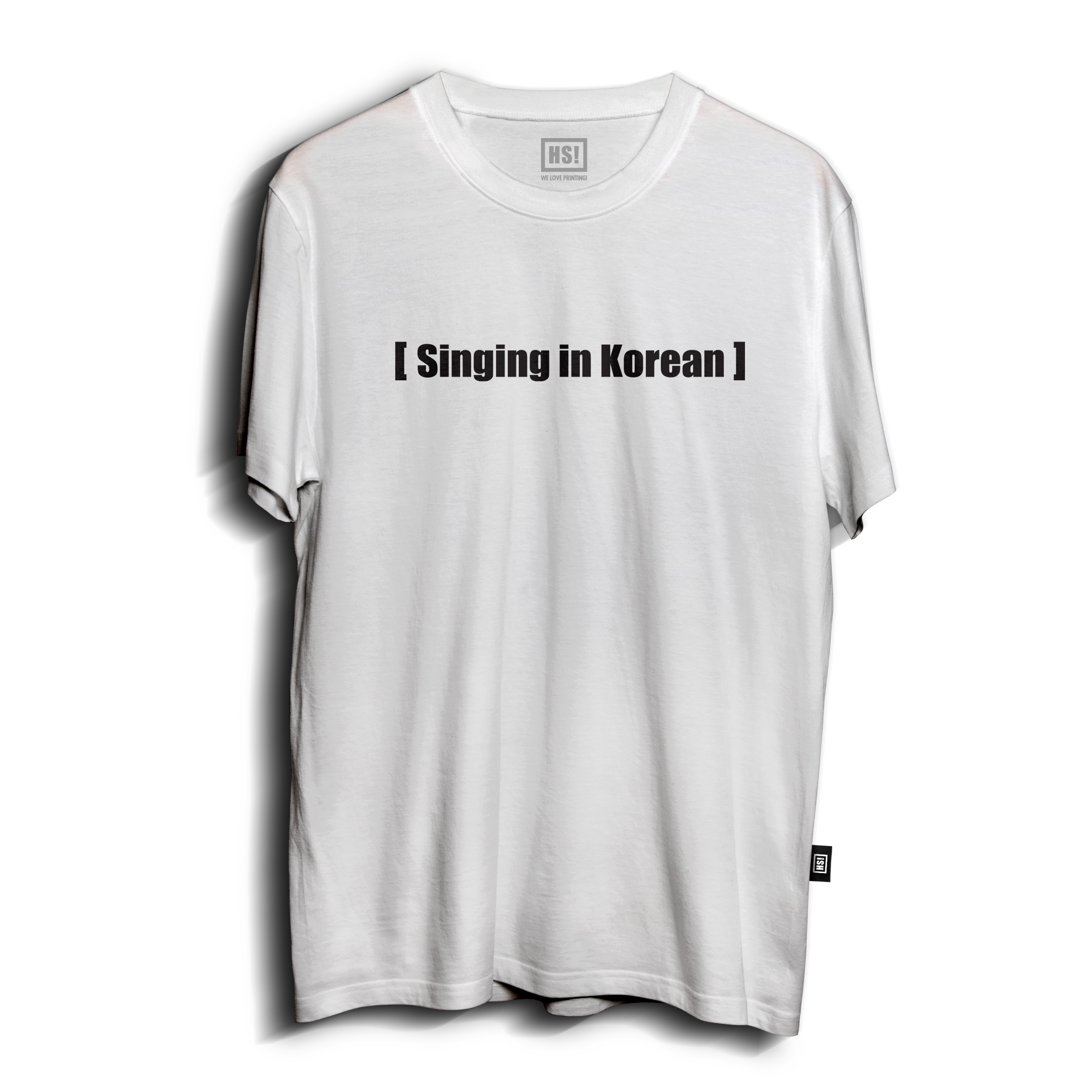 HS Singing in Korean kpop tshirt